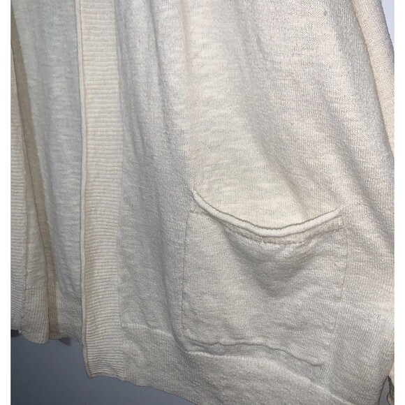 Madewell Sweater Womens 2XL Open Front Cardigan Cream Cotton Blend - Picture 3 of 7